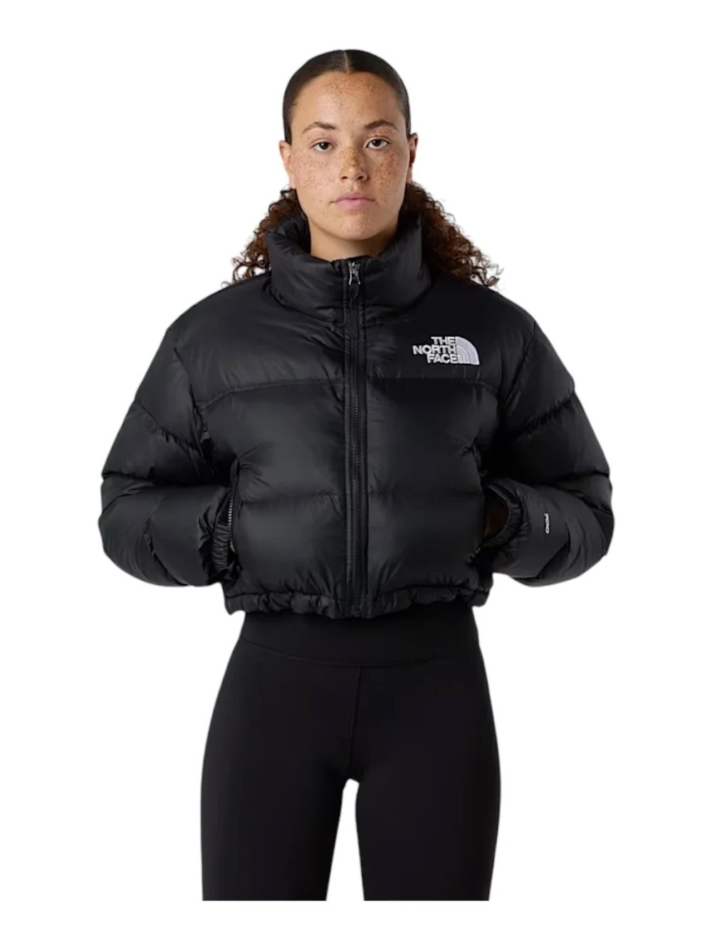 The North Face Women’s Nuptse Cropped 700 Puffer Jacket Black S - Picture 3 of 7